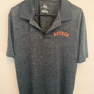 Majestic Charcoal Astros Polo Shirt